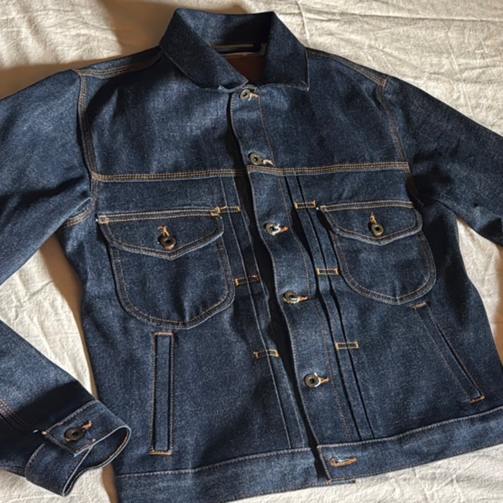 Men's Bravestar Selvage Mojave Denim Jacket 14 oz Vidalia Mills MADE in 🇺🇸